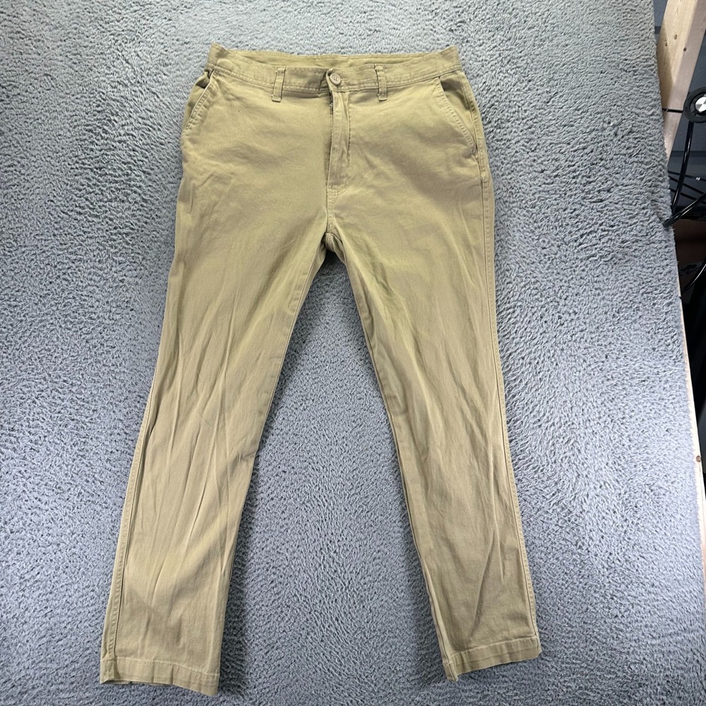 Hallstatt Pant Mens 36x32 Beige Cotton Chino Straight Preppy Business Stretch